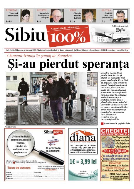 Åži-au pierdut speranÅ£a - Sibiu 100