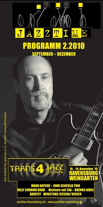 Jazztime Programm Herbst 2010