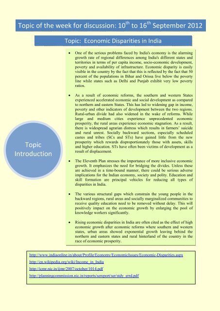 Topic Introduction Topic of the week for discussion: 10 to ... - Bulls Eye