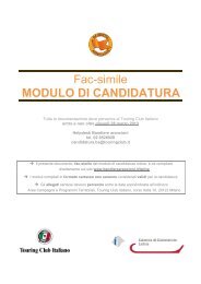 Fac-simile MODULO DI CANDIDATURA - Touring Club Italiano