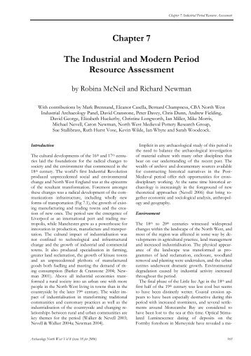 Industrial and modern period resource assessment - National ...