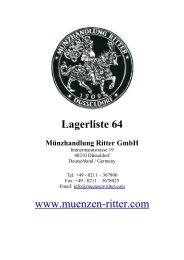 Lagerliste 64 www.muenzen-ritter.com - MÃ¼nzhandlung Ritter GmbH