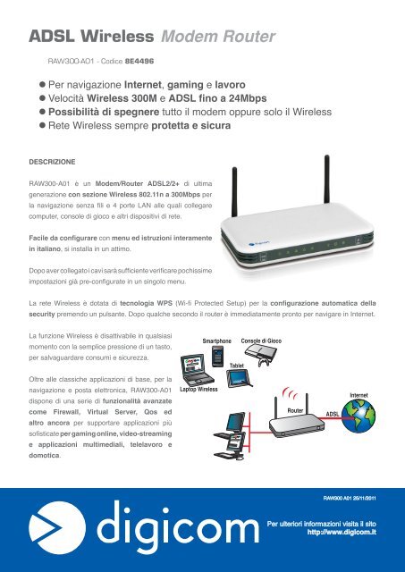 ADSL Wireless Modem Router - Digicom