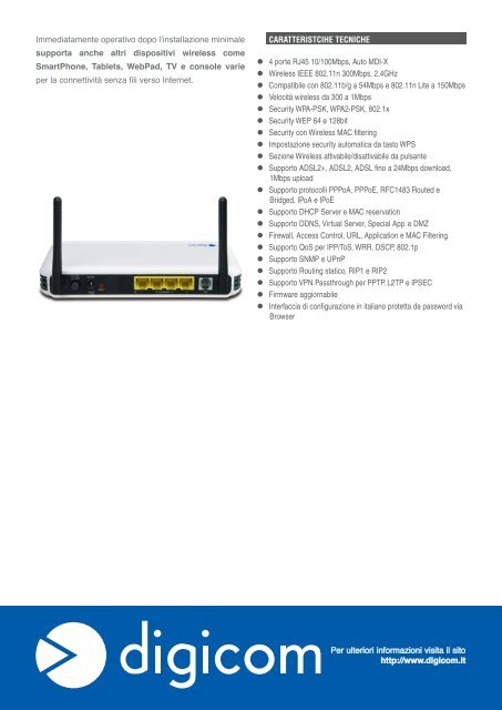 ADSL Wireless Modem Router - Digicom