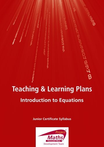 Teaching & Learning Plans - Project Maths