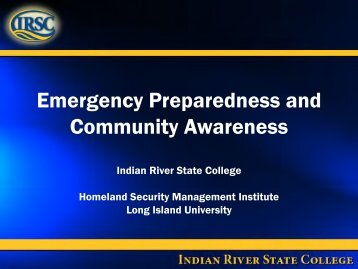 Emergency Preparedness - Indian River State College