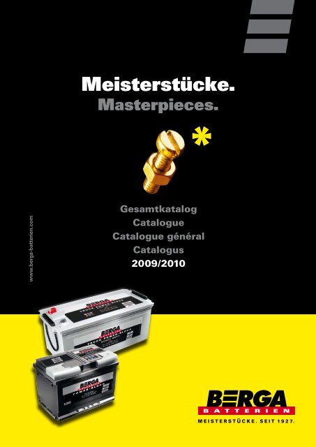 Berga AGM batteries. - page screenshot of berga-batterien.de