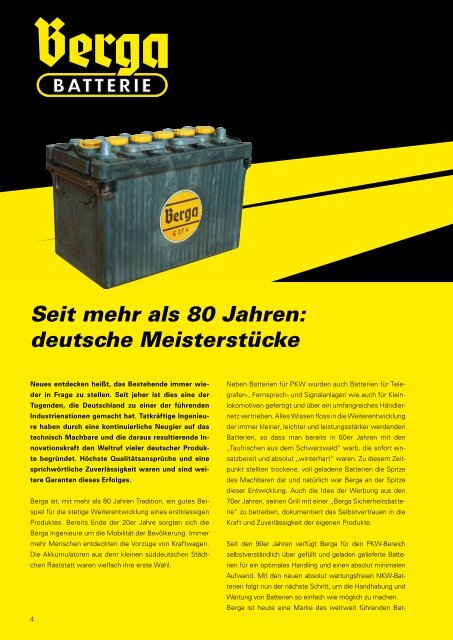 Berga AGM batteries. - page screenshot of berga-batterien.de