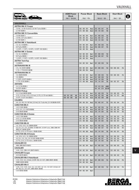 Berga AGM batteries. - page screenshot of berga-batterien.de