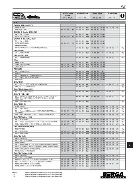 Berga AGM batteries. - page screenshot of berga-batterien.de