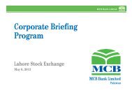 MCB Bank Limited - Lahore Stock Exchange