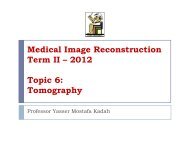 Lecture presentation #6 - Yasser Kadah's Home Page