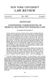 Unintended Consequences of Medical ... - NYU Law Review