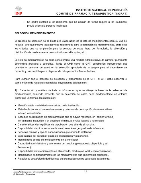 Manual de IntegraciÃ³n y Funcionamiento Comite de Farmacia y ...