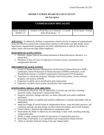 learning specialist job description