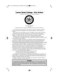 Download Full Catalog ~ 2 MB - Lamar State College - Port Arthur