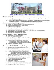PGY1 Residency Brochure - Pharmacy Benefits Management Services