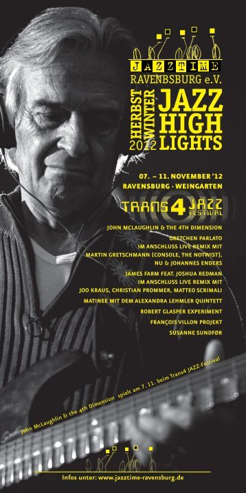Jazztime Programm Herbst 2012