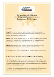 Millenniumerklärung des Deutschen Städtetags