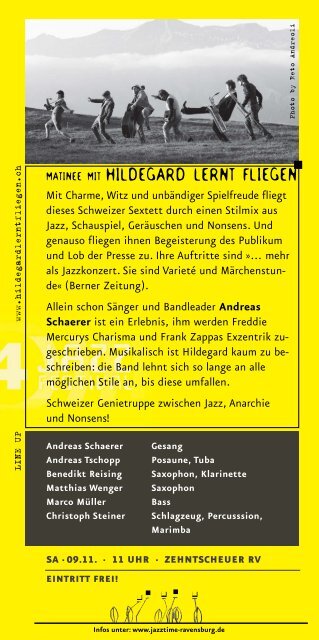 Jazztime Programm Herbst 2013