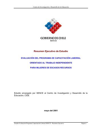 Resumen Ejecutivo de Estudio - Sence