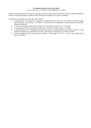 autorizzazioni fitosanitarie - Agricoltura - Regione Lazio