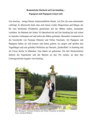 Romantische Hochzeit auf Gut Immling – Papagena und Papageno ...