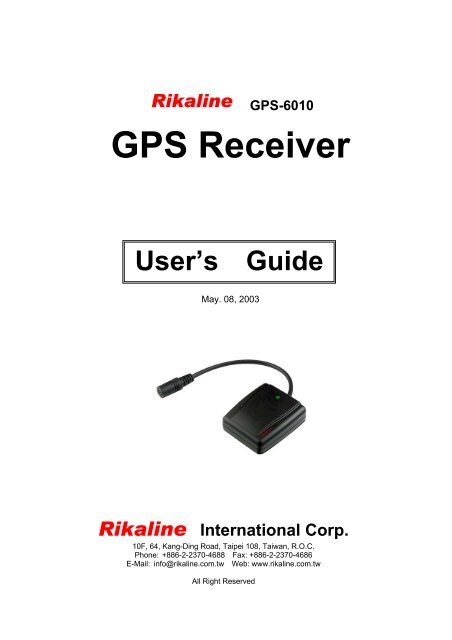 Rikaline GPS-6010 GPS Receiver - StarGPS