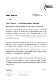 Merck Publishes Corporate Responsibility Report 2011 - Merck KGaA