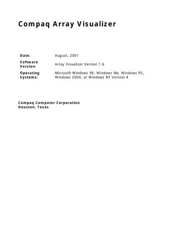 Compaq Array Visualizer - XLsoft.com