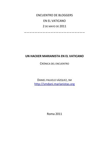 Un hacker marianista en el Vaticano.pdf - Daniel Pajuelo VÃ¡zquez