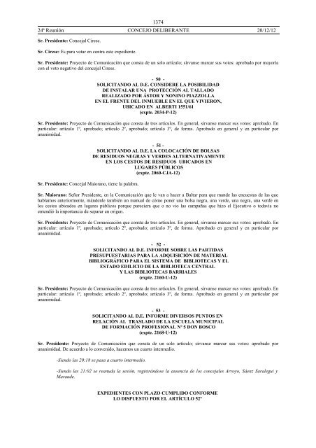 Actas de Sesiones - Honorable Concejo Deliberante del Partido ...