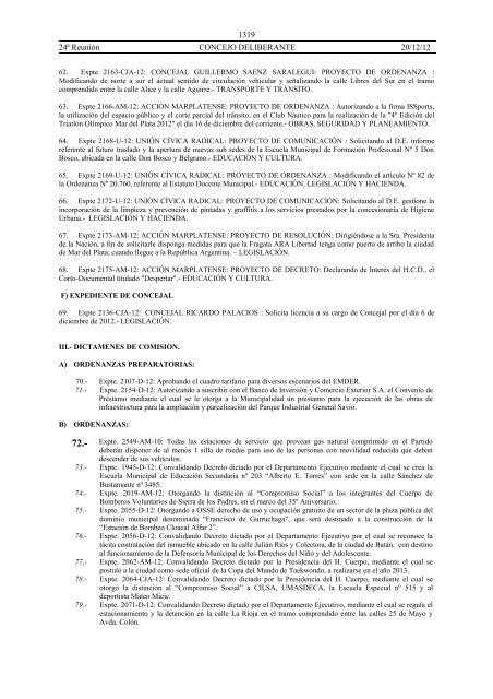 Actas de Sesiones - Honorable Concejo Deliberante del Partido ...