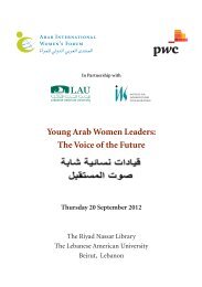 Young Arab Women Leaders: The Voice of the Future - AIWF