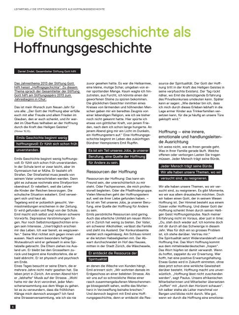 magazin fÃ¼r lebensaspekte und glauben 0113 - Stiftung Gott hilft