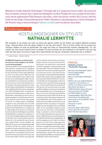 [PDF] Kostuumdesigner en styliste Nathalie Lermytte - Filmmagie