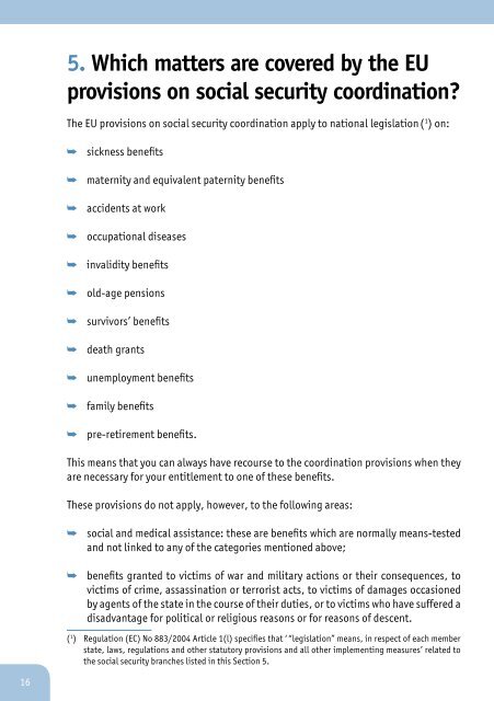 The EU provisions on social security