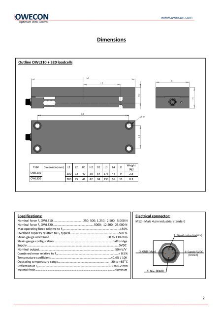 OWECON OWL-300 Series Loadcell - Owecon.com