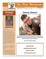 SHAVINGS Jimmy Clewes! - San Diego Woodturners
