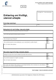 Erklæring om frivilligt, ulønnet arbejde - Det Faglige Hus