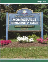 2013 Proposed Municipal Budget - Monroeville