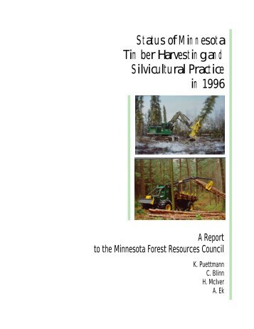 Status of Minnesota Timber Harvesting and Silvicultural Practice in ...