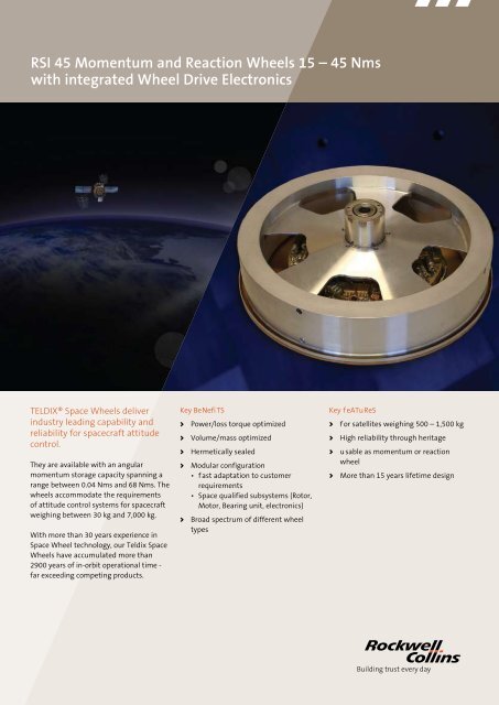 RSI 45 Momentum and Reaction Wheels 15 – 45 Nms with ...