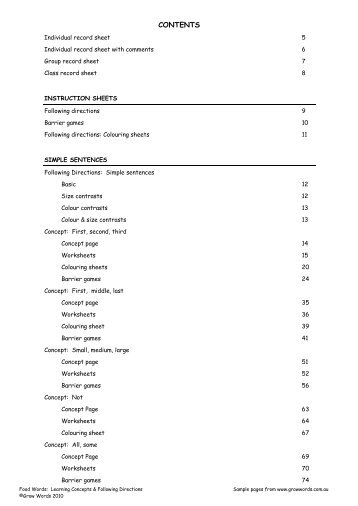View Contents and Sample Pages Food Words LC & FD.pdf