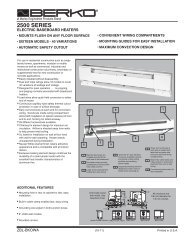 Specification sheet - North Coast Electric