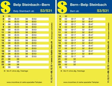 Belp Steinbach - S-Bahn Bern