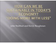 How Can We Be Sustainable in Today's Economy