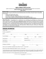 EMPLOYMENT APPLICATION - Home Instead Senior Care