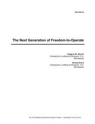 The Next Generation of Freedom-to-Operate - Schwegman ...