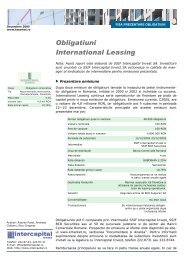 Raport de Analiza Obligatiuni International Leasing ... - Kmarket.ro